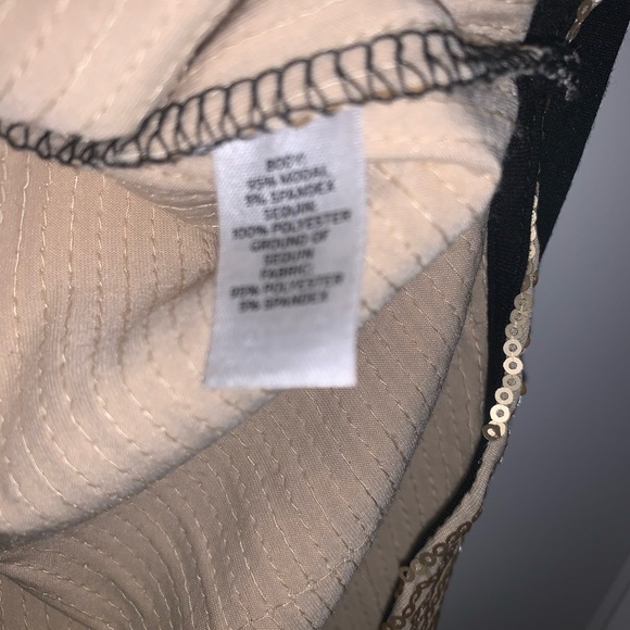 Gold Sequin Top SZ XS - Picture 4 of 7